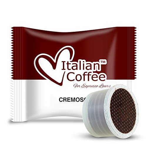 Italian Coffee 100 Capsule Caffè Compatibile con Martello, Mitaca MPS, Fior Fiore Coop, Lui l'Espresso (50 unità (Confezione da 2), Cremoso)