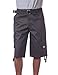Pro Club Men's Cotton Twill Cargo Shorts with Belt, Charcoal, 48"