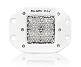 Black Oak LED Marine Flush Mount LED POD Light - 40w CREE XM-L2 Diffused Optics, 120° Throw Pattern, Pro Series 3.0, IP69K, 3120 Lumens, Compact (White Housing)