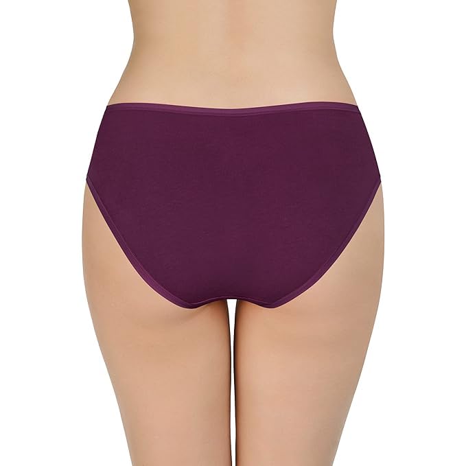 Image of LOURYN KOULYN Solid Low Rise Cotton Bikini Panty Pack(Pack of 3)