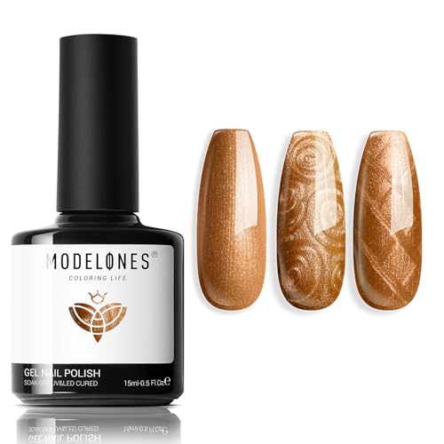 modelones Brown Gel Nail Polish,Orange Nail Polish