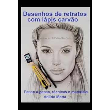 Capa do livro Desenho de retratos a lápis carvão passo a passo: Técnicas e métodos explicados de forma clara e de fácil assimilação. Aulas grátis online! (Portuguese Edition)