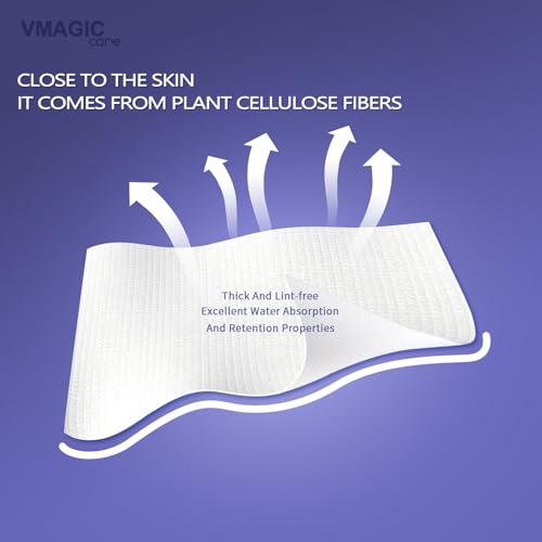 Disposable Face Towel 60 Count Cotton Tissue Dry Face Wipes Face Cloths for Women Ultra Soft CleanTowels for Washing Face Makeup Removing 20x20cm (EF Pattern) - Image 2