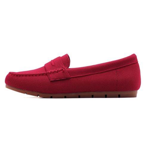 Image of Cvistpieo Loafers for Women Comfortable Dressy Casual Work Flats Lightweight & Breathable Slip On Walking Shoes Knit