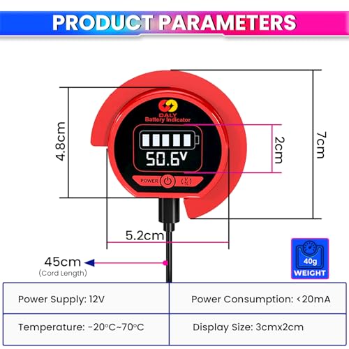 Image of amiciSolar SOC Indicator for DALY BMS with UART Port | Real-Time Voltage and Charge Percentage Monitoring for Smart BMS