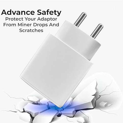 Image of 18W Charger for Xiaomi Redmi 13C 5G / 13 C Charger Original Adapter Like Android Mobile Fast USB Wall Charger with 1 Meter USB Type C Charging Data Cable (3 Amp, TVI6, White)