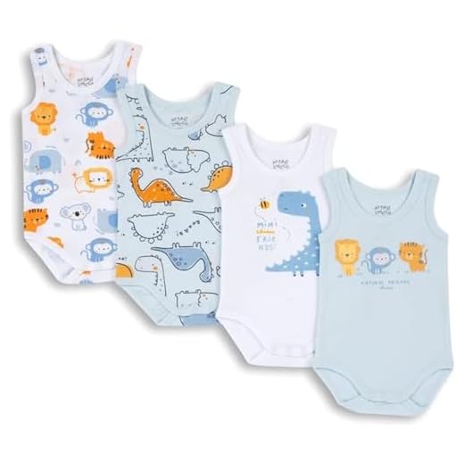 Chicco Pack body de algodòn sin mangas, Bodies Bebé - Unisex, Azul (Claro), 9 meses (pack de 4)