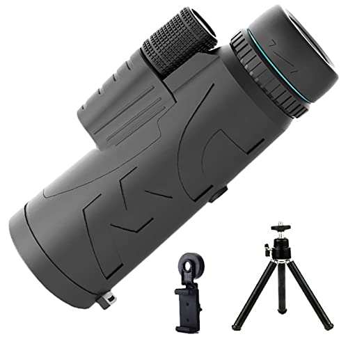 Monocular 12x50 portátil con prisma BAK4 y soporte móvil para observación exterior