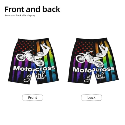 Thin Blue Line American Flag Teen Boys Swim Trunks Quick Dry Shorts Summer Beach Shorts for Big Boys2