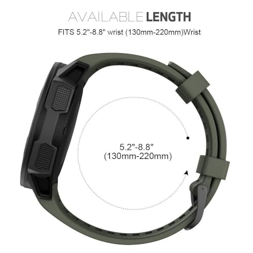 Correa de reloj compatible con Instinct 2 Solar de silicona 6