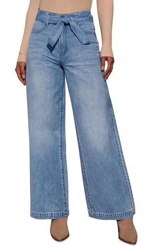 Wide Leg Jeans for Women - High Waisted Baggy Jeans Stretch Loose Denim Pants