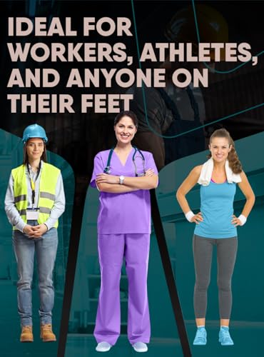 Image of CRUVHEAL Work Orthotic Insoles - Anti Fatigue Medium Arch Support Shoe Insert Men Women - Plantar Fasciitis Flat Feet - Relieve Foot Pain - Work Boot Insoles Standing All Day (Women)