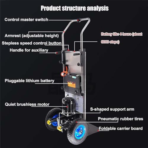 Carretilla eléctrica para escaleras con 400kg capacidad miniatura 5