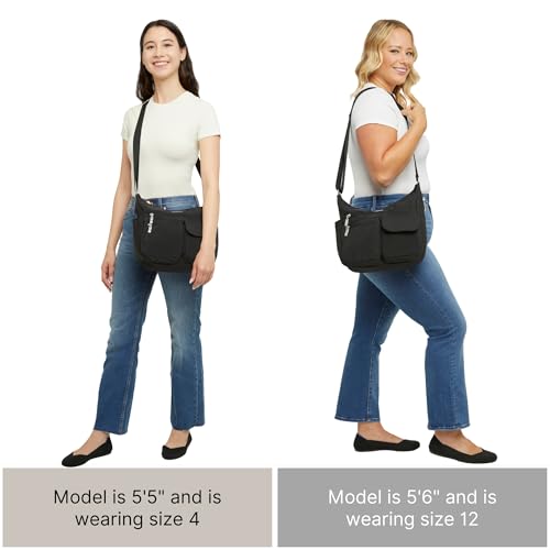 Image of Baggallini womens Everywhere Bagg Crossbody Women 11x9 Lightweight Nylon Hobo Water-resistant Travel Bag W /Rfid