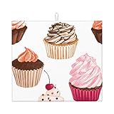 TINAIWAN Lindos pastelitos, Esteras para secar Platos, Almohadilla de Secado Absorbente para escurridor de Platos 41 x 46 cm