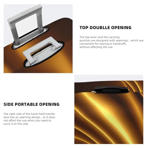 Abstract Background With Golden Color Elastic Travel Luggage Covers Dustproof Scratch-Resistant Suitcase Protector Fit 22-24 Inch3