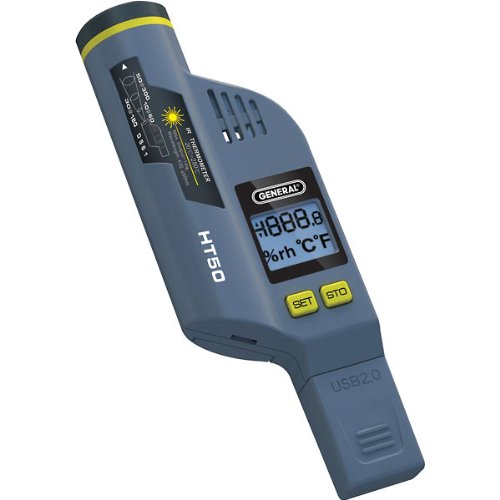 General Tools HT50 Temperature-Humidity Datalogger, USB