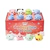 Mr. Pen- Pastel Animal Squishy Toys, 12 Pack, Washable Twistable Stretchy Squishies, Soft Stress Relief Sensory Toys for Squeezing,, Party Favors & Classroom Rewards