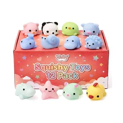 Mr. Pen- Pastel Animal Squishy Toys, 12 Pack, Washable Twistable Stretchy Squishies, Soft Stress Relief Sensory Toys for Squeezing,, Party Favors & Classroom Rewards
