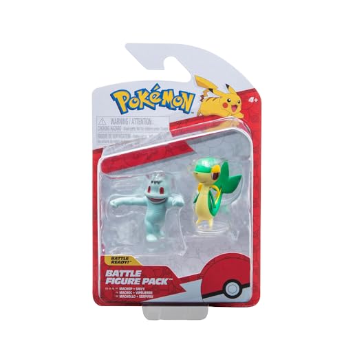 Preisvergleich Produktbild Pokémon PKW3002 Battle Figure Set - Machollo Serpifeu - offizielles Battlefigurenset Figurenset