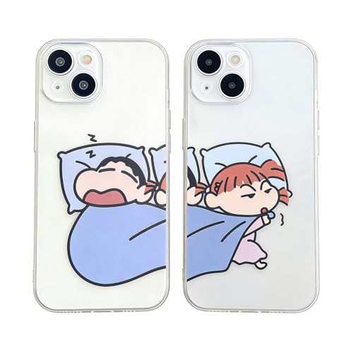 �N���������񂿂�� iPhone 15 �p �P�[�X �Ή� TPU ���񂿂��l�l �ʔ��� �A�Q ���� ���� �L�����N�^�[ �e�F �J�b�v�� �A�j�� �����h�~ �ϏՌ�