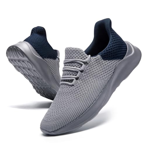 Image of DLWKIPV Mens Running Shoes Tennis Casual Walking Anti Slip Athletic Non Slip Workout Gym Sneakers Comfortable Lightweight Fashion Breathable Mesh