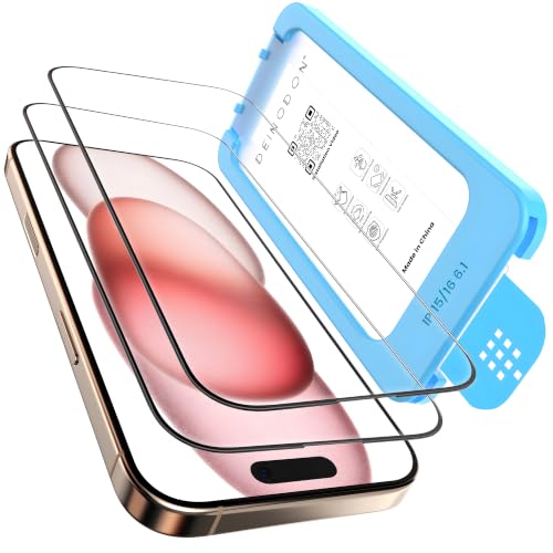 DEINODON für Panzerglas iPhone 15/iPhone 16 [Auto-Montage] 100% Blasenfrei