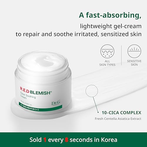 DrG-Red-Blemish-Clear-Soothing-Korean-Moisturizer-Face-Cream-70ml-Cica-Cream-Korean-Skin-Care-Moisturizer-Korean-Face-Moisturizer-Facial-Moisturizer-Korean-Skincare-K-Beauty-Skincare-Coreano