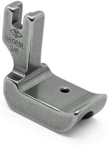 Industrial Sewing Machine Foot for 3/8 Wide Piping, Left Side, Made in Taiwan