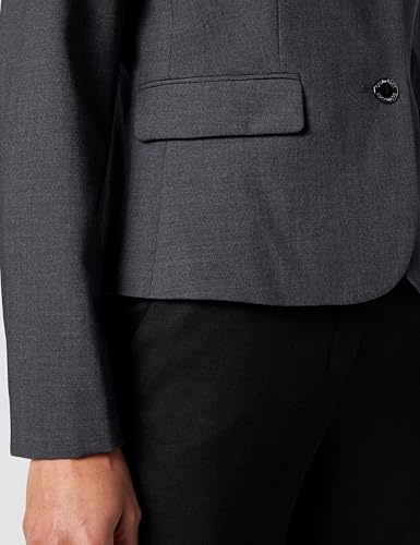 Calvin Klein Women's Two Button Lux Blazer, Charcoal, 8P - image 5
