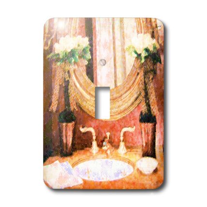 Interruptor de baño romántico 3dRose Lsp_21554_1 placa embellecedora 3