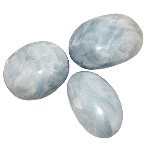 Mookaitedecor Natural Celestite Pocket Palm Stone Worry Stones Therapy Crystal Healing Gemstone Irregular Shape #TOP3