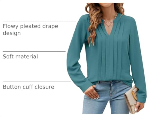 Image of Blooming Jelly Women's Long Sleeve Blouses Dressy Casual Business Work Tops