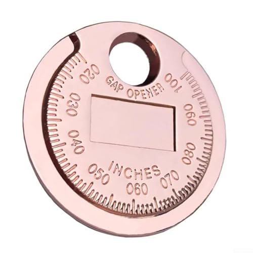 Herramienta de medición de huecos de hierro fundido tipo moneda de 0 02 0 1 pulgada 0 60 2 4 mm para un tamaño preciso de huecos en varias aplicaciones (oro rosa)