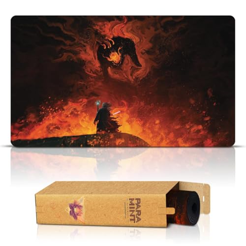 Paramint The Shadow and the Flame (Stitched) - MTG Playmat by Anato Finnstark - Compatible with Magic the Gathering Playmat - Original Designs by Paramint - Used condition - US$22.89