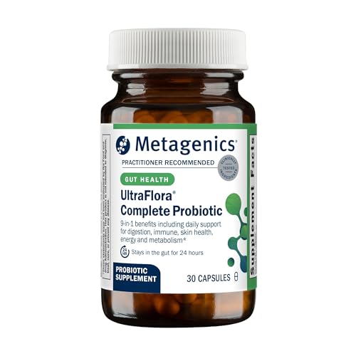 Metagenics UltraFlora Complete Probiotic - Gut Health Supplement - Supports Metabolism, Skin, Energy & Immune Health* - 36 Billion CFU - Non-GMO & Gluten-Free - 30 Capsules