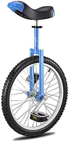 JoyeeLii 16/18/20インチ子供スタンド付 一輪車 子ども用 コンペティション バランス運動 組み立て式 ユニサイクル 競技用 スポーツ バランス感覚・体幹を鍛えられます プレゼント 軽量 安定 丈夫 学生用 運動キッズ 誕生日 (ブルー,18
