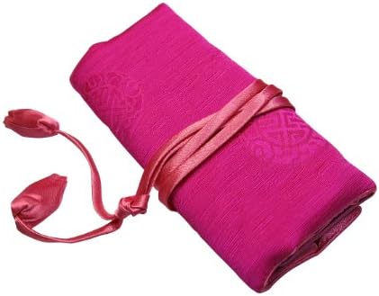 Jewelry Roll - Silk Jacquard (Rose-bengal)