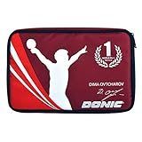 Donic-Schildkröt Tischtennis Schlägerhülle Ovtcharov Plus, Schlägerhülle für bis zu zwei Schläger, extra Ballfach, 818539