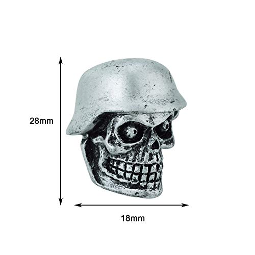 Lunsom Skull Shape Valve Stem Caps Devil Car Tire Valves Cover Resin Air Tires Cap Accessories Fit Most Vehicle, Motorcycle, Bike (4PCS Silver A)
