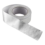 POPETPOP Hitzeschutzband Aluminiumfolie 25m Silber Hochtemperatur Isolierband für Autoauspuff und Motorradauspuffrohre Industrieanwendungen und Fahrzeugdämmung