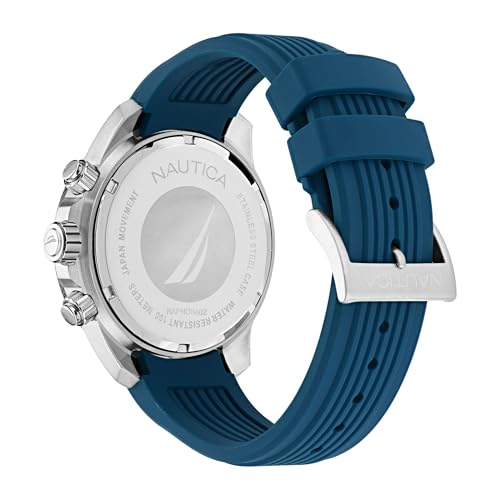 Image of Nautica ONE Men Blue Round Dial Analog Watch - NAPNOS402