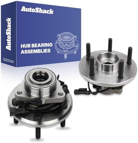 AutoShack Front Wheel Hub Bearing Assemblies with ABS Replacement for 2012-2018 Ram 1500 2019-2022 Ram 1500 Classic 2-PC