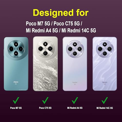 Image of Zapcase Back Case Cover for Poco M7 5G | Compatible for Poco M7 5G Back Cover | Liquid Silicon Magic Case with Camera Protection | Lavender