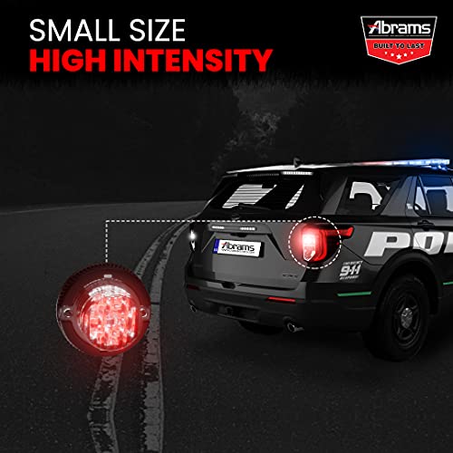 Abrams Sae Class-1 Impact 6 (Blue/Blue) 18W - 6 Led Police & Ems Vehicle Truck Led Hideaway Surface Mount Strobe Warning Light #TOP2