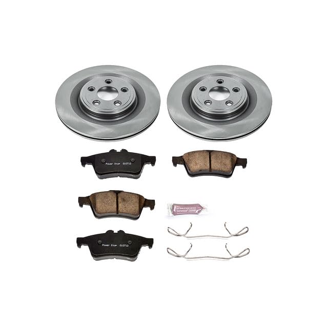 Image of PowerStop Rear Brake Kit for Jaguar S-Type 2006-08 |Super V8 2006-09 |Vanden Plas 2006-09 |XF 2009-10 |XJ8 2006-09 |Jaguar XJR 2006-09 - Z17 Ceramic Brake Pads & Disc Rotors Replacement, KOE4612
