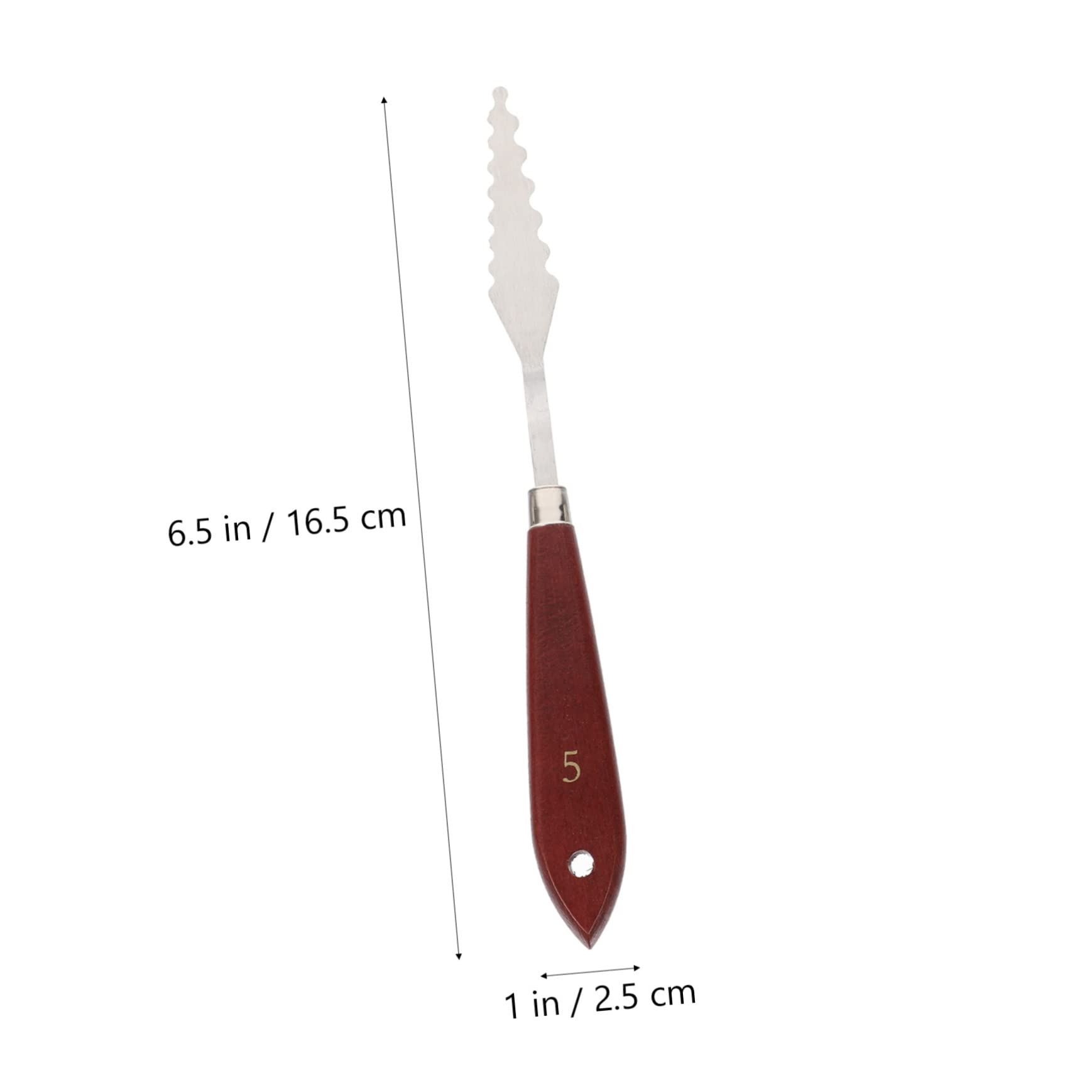 Lurrose Set de 14 Couteaux à Peinture en Acier Inoxydable, Manche Marron
