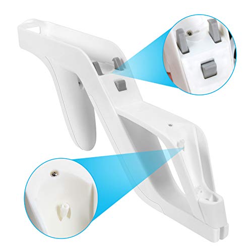 image for EuroBird Wii Gun Controller,Wii Games Light Gun,2 Pcs White Wii Gun Bu