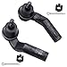 Detroit Axle - Both (2) New Front Driver and Passenger Side Outer Tie Rod Ends