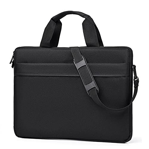 UFE Laptoptasche 14-15,6 Zoll, wasserdichte Laptoptasche mit Schultergurt, Computer-Aktenkoffer-Abdeckung, kompatibel mit MacBook Pro 16, Dell XPS 15, Acer Asus Hp Chormebook ,Schwarz Cover